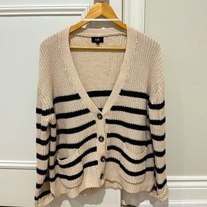 Striped button up cardigan